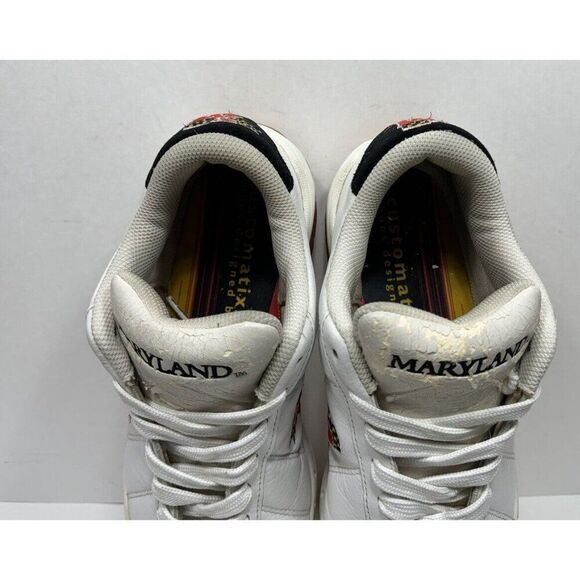 Vintage 90s University Of Maryland Customatix‎ Shoes Men’s Size 9 White Leather main image 9